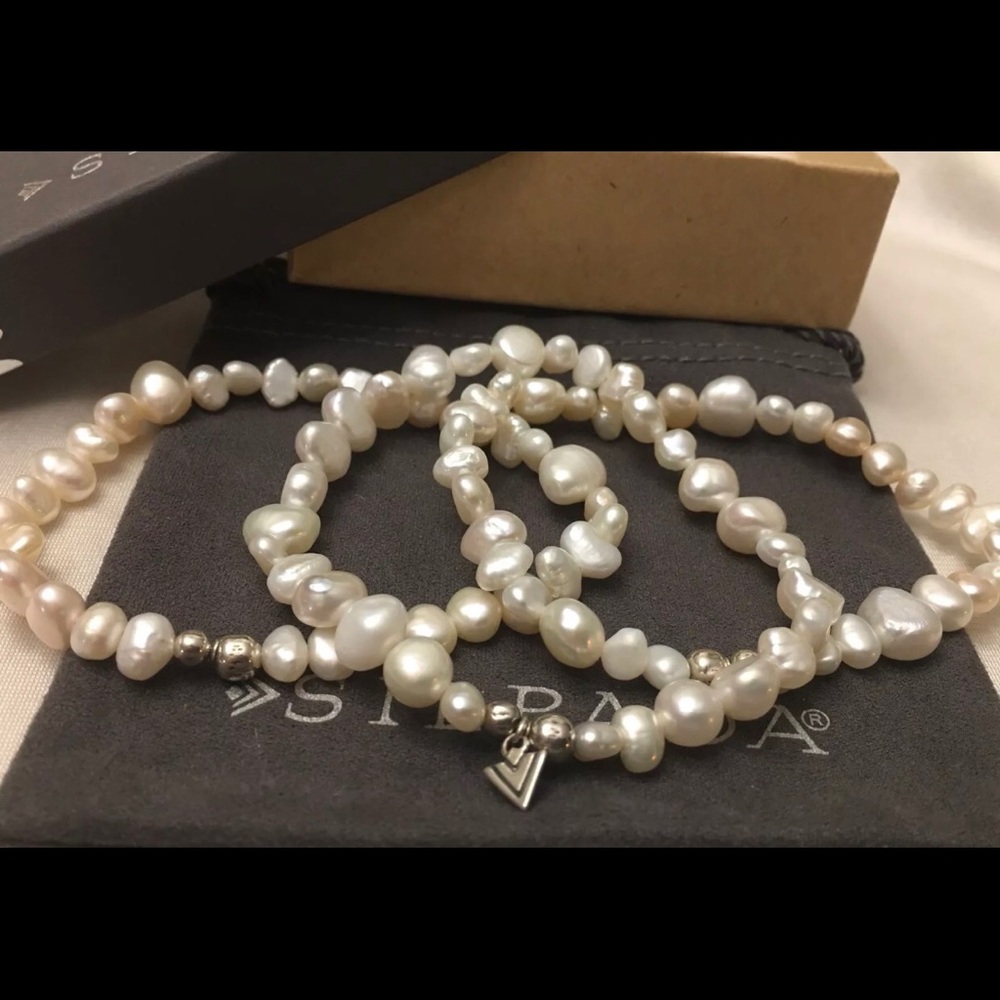 Silpada Goddess Set Of 3 FWP Stretch Bracelets NEW - Picture 2 of 13